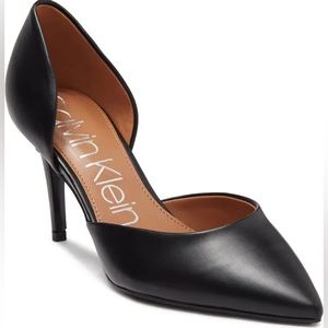 Brand New Calvin Klein Gloria D’orsay Black Heel Pumps 7.5